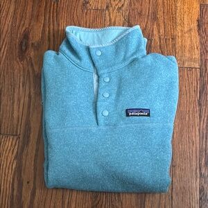 Patagonia Teal Button-Up Fleece